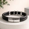 Pulsera Superior Cordones Acero 316L Hombre