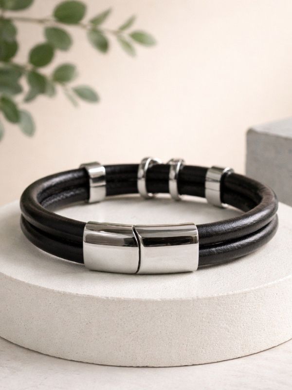 Pulsera Superior Cordones Acero 316L Hombre