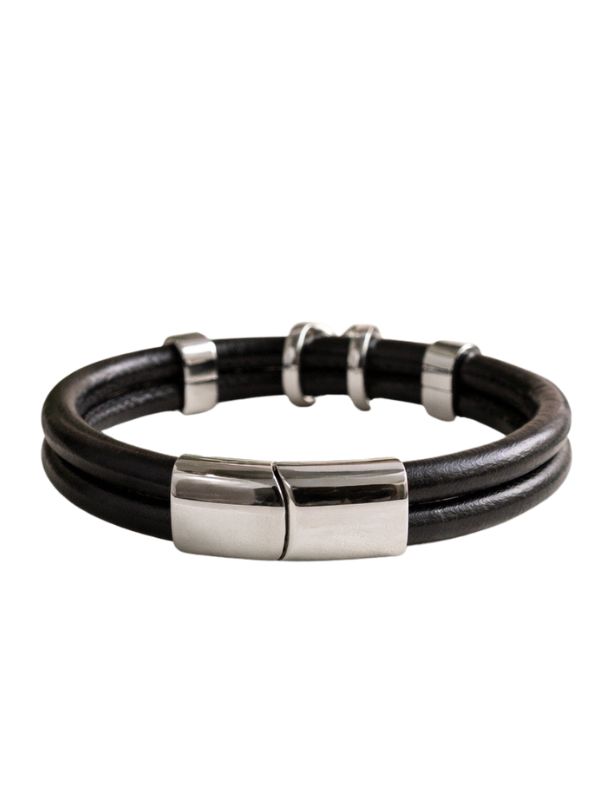 Pulsera Superior Cordones Acero 316L Hombre