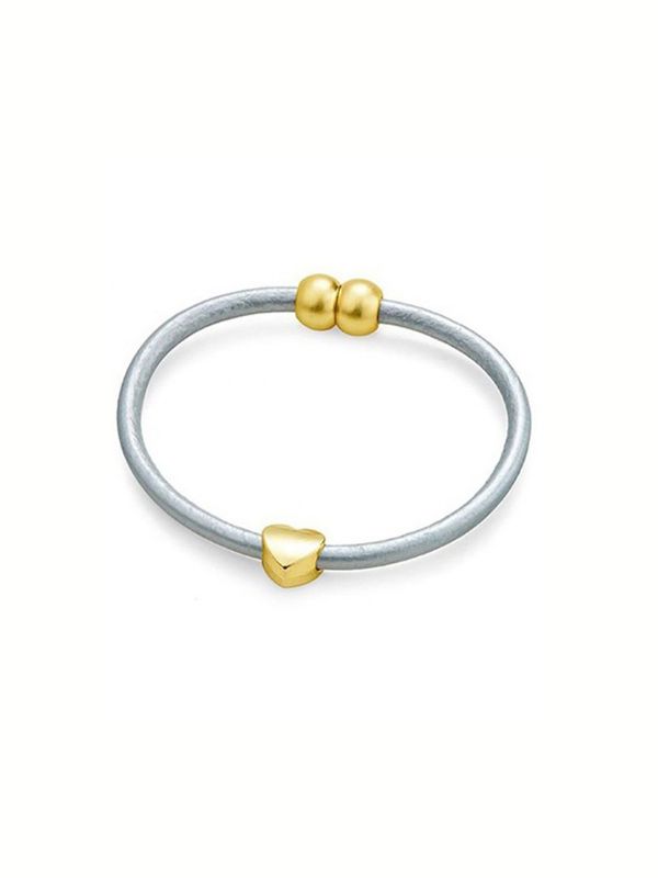 Pulsera Piel Legítima Corazón Felicidad 5