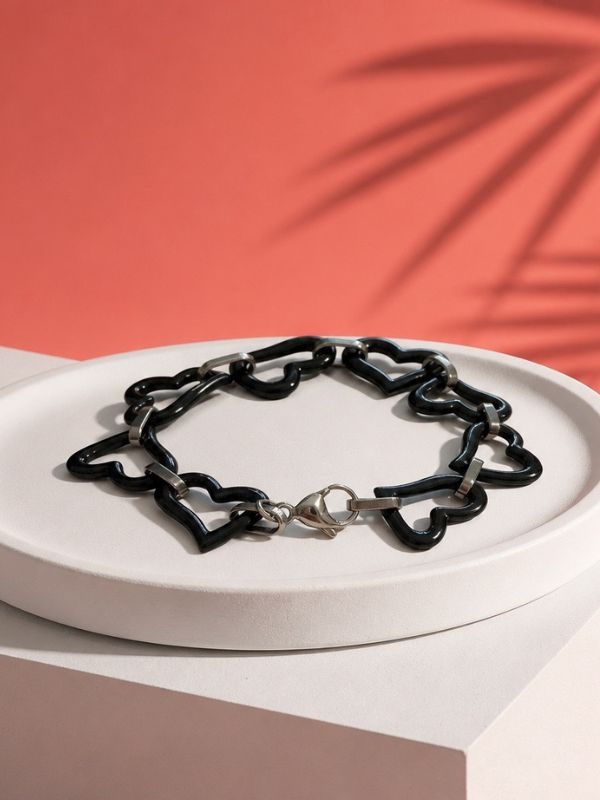 Pulsera Placer Corazones De Cerámica