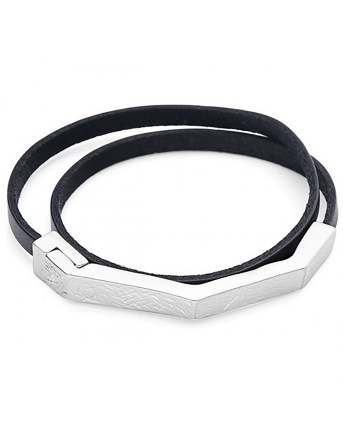 Pulsera piel doble vuelta
