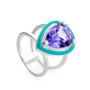 Anillo Plata 925 Purple & Blue Genial 2 Anillo Plata 925 Purple & Blue Genial