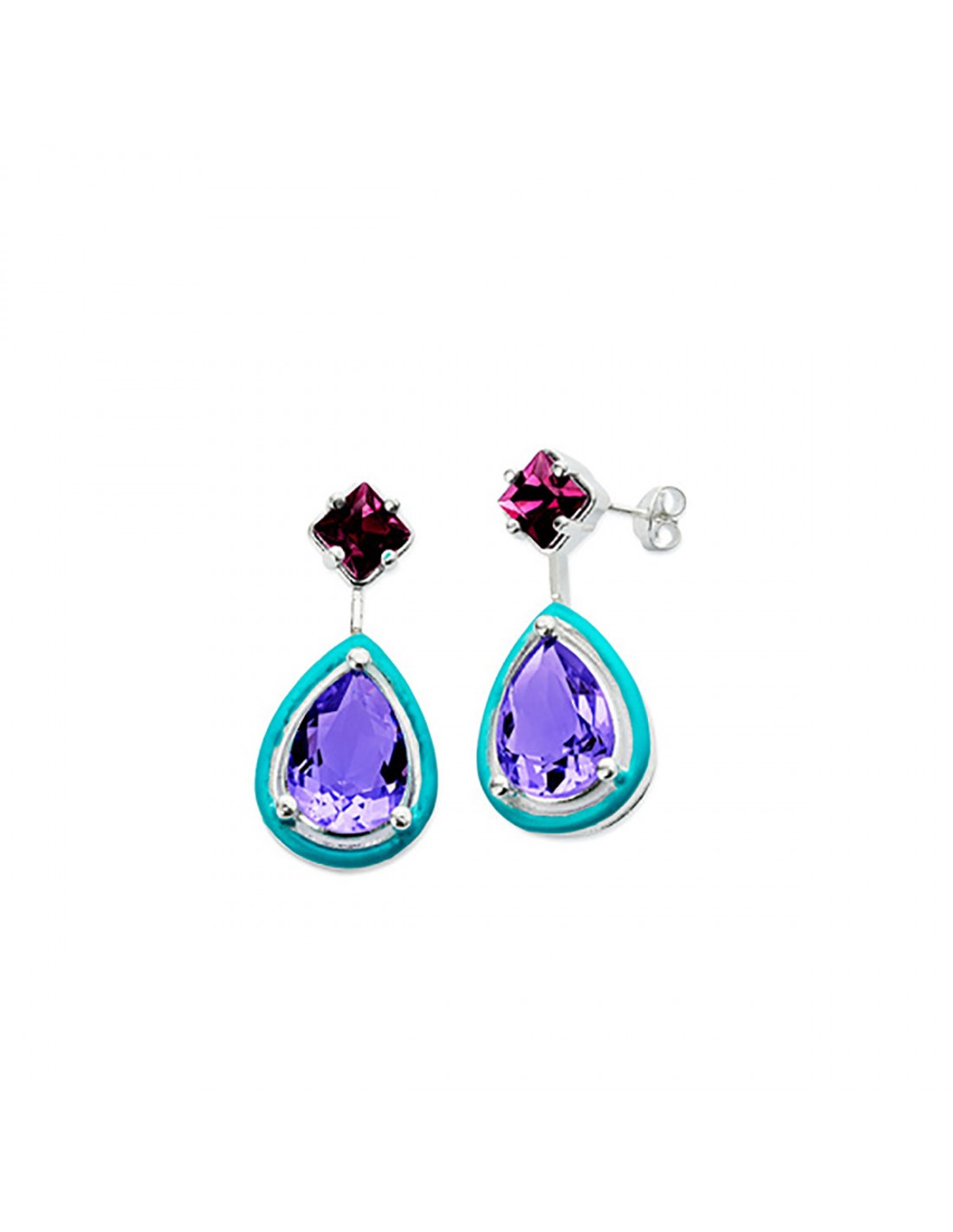 Pendientes purple & blue