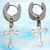 Pendientes argolla con cruz 2 Pendientes argolla con cruz