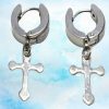 Pendientes argolla con cruz 4 Pendientes argolla con cruz