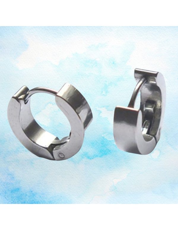 Pendientes unisex aro acero 1 Pendientes unisex aro acero