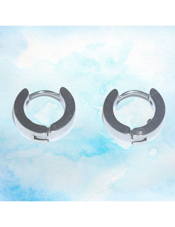 Pendientes unisex aro acero