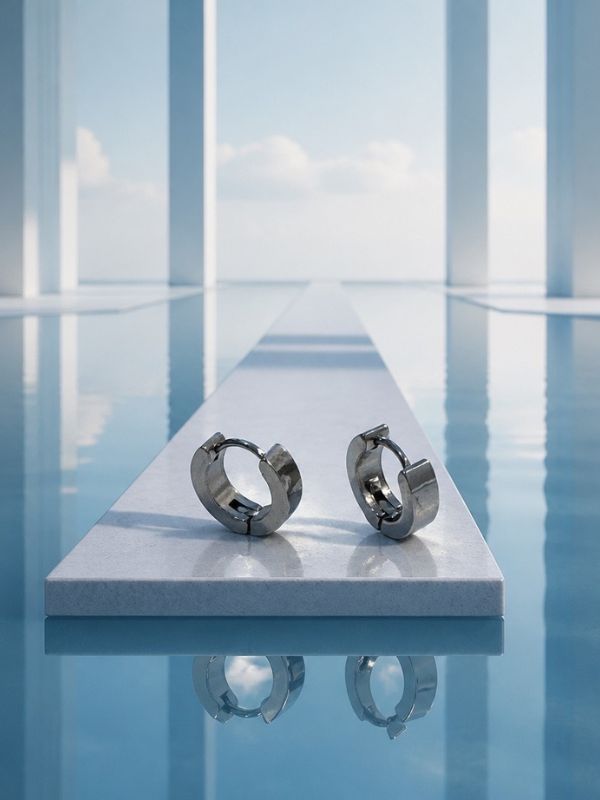 Pendientes Aro Unisex Acero Inoxidable 13mm