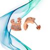 Pendientes Pasión Acero 316L Curvos Brillantes 5 Pendientes curvos circonitas estilo Bvlgari
