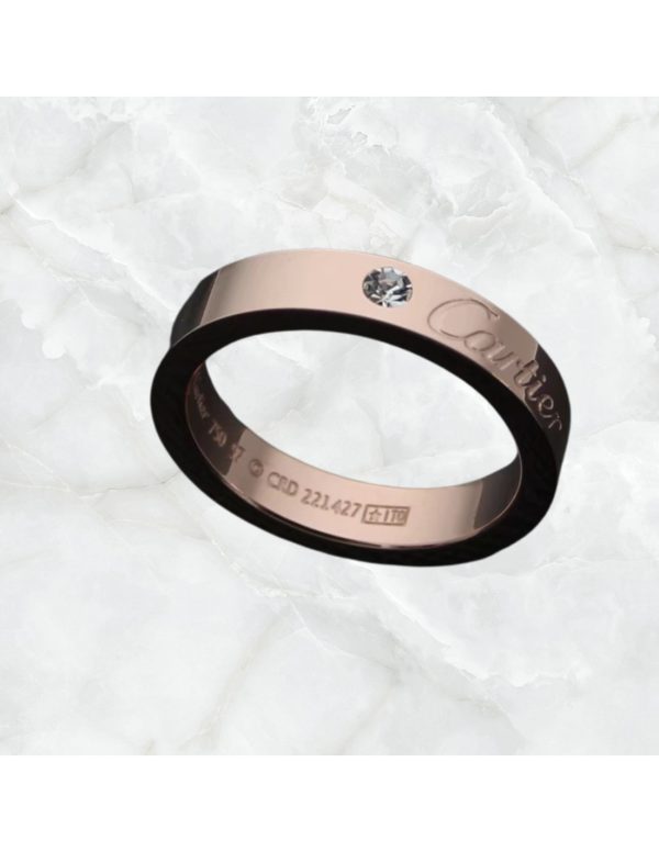 Anillo estilo Cartier con circonita