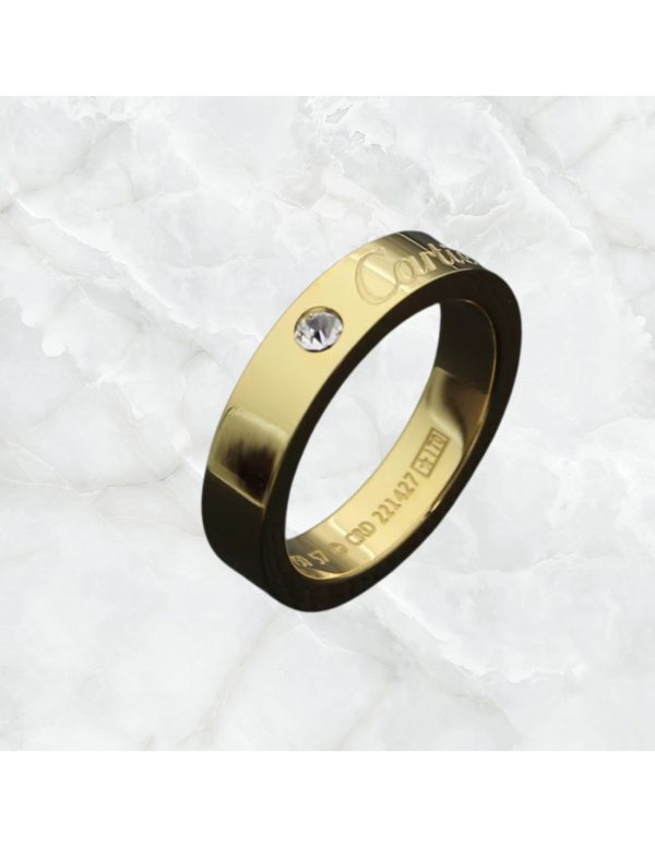 Anillo estilo Cartier con circonita