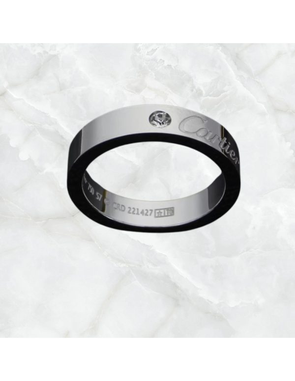 Anillo estilo Cartier con circonita 1 Anillo estilo Cartier con circonita