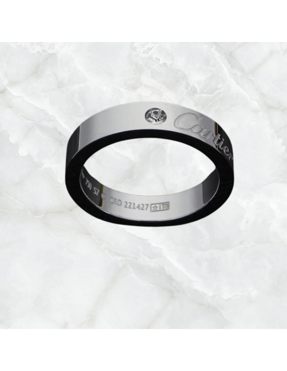 Anillo estilo Cartier con circonita