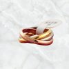 Anillo triple entrelazado en tres colores 2 Anillo triple entrelazado en tres colores