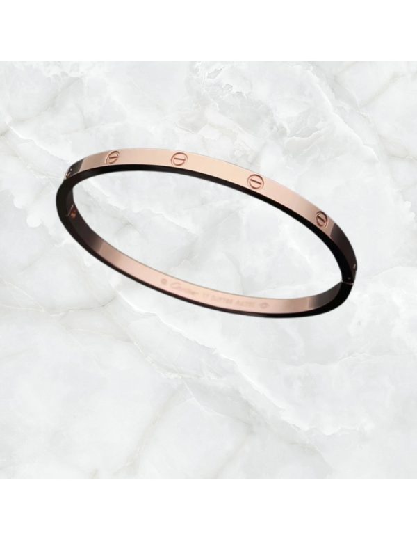 Pulseras acero rígidas estilo Cartier