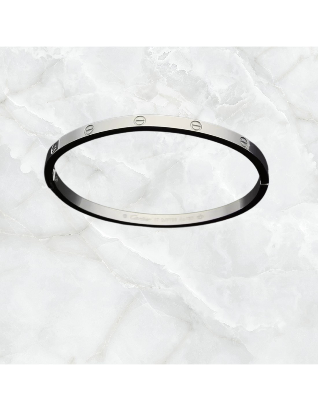 Pulseras acero rígidas estilo Cartier