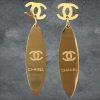 Pendientes acero elipse estilo Chanel 4 Pendientes acero elipse estilo Chanel