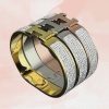 Brazalete estilo Hermès con brillantes 2 Brazalete estilo Hermes con brillantes