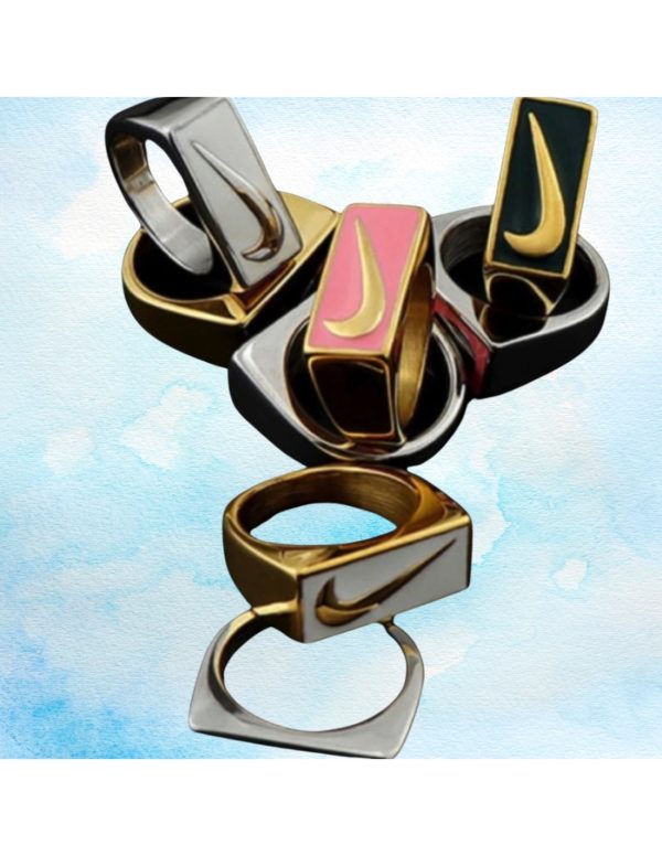 Anillos esmalte color logotipo Nike