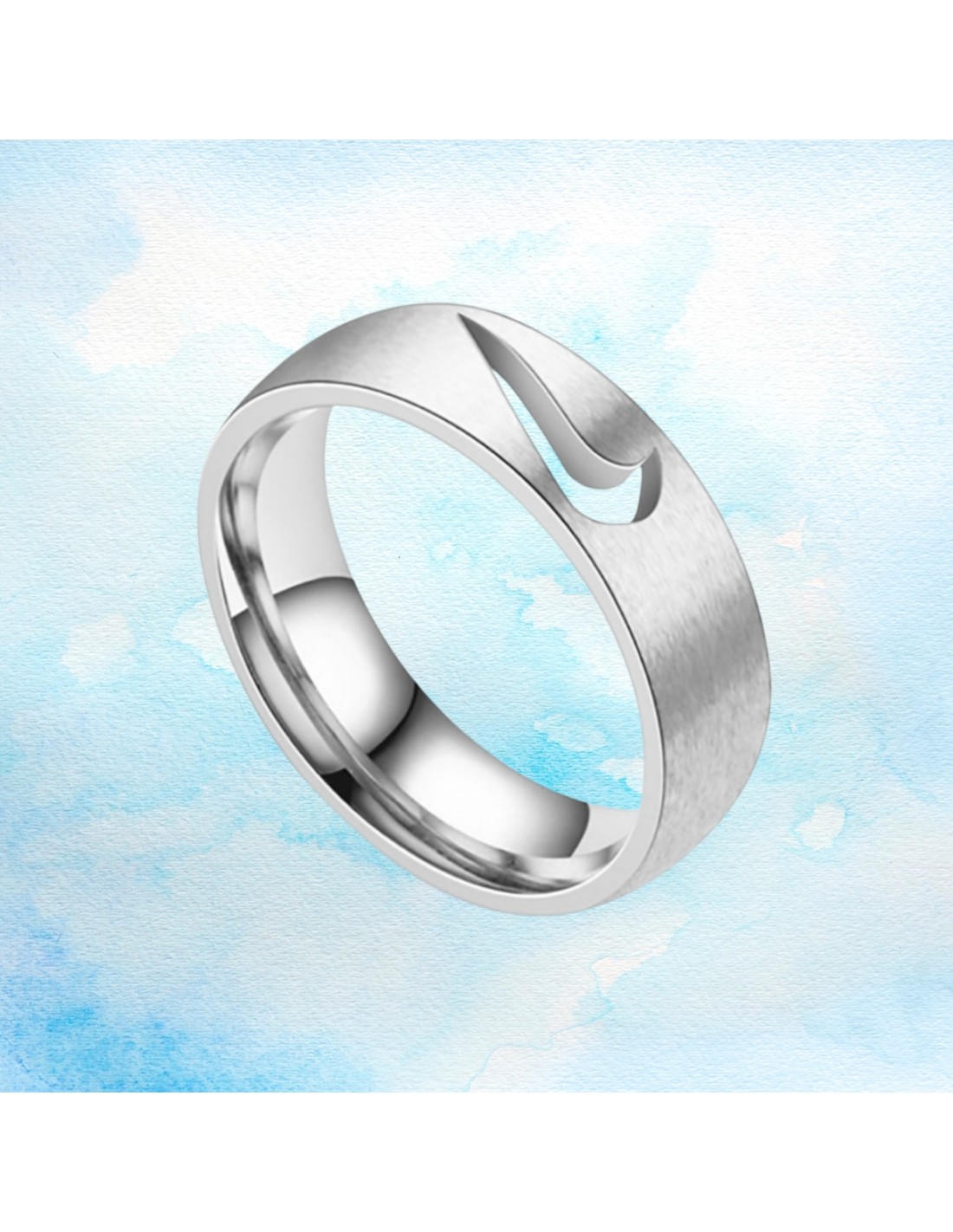 Anillos de acero con logotipo Nike