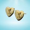 Pendientes corazón estilo Louis Vuitton 4 Pendientes corazón estilo Louis Vuitton