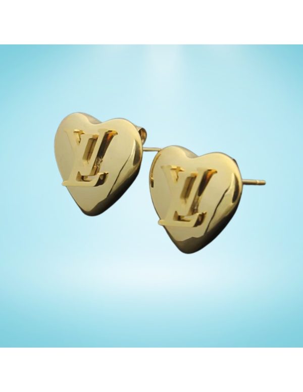 Pendientes corazón estilo Louis Vuitton