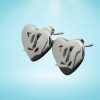 Pendientes corazón estilo Louis Vuitton 2 Pendientes corazón estilo Louis Vuitton