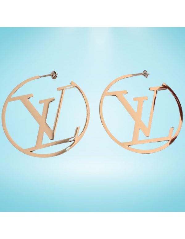 Pendientes de aro estilo Louis Vuitton