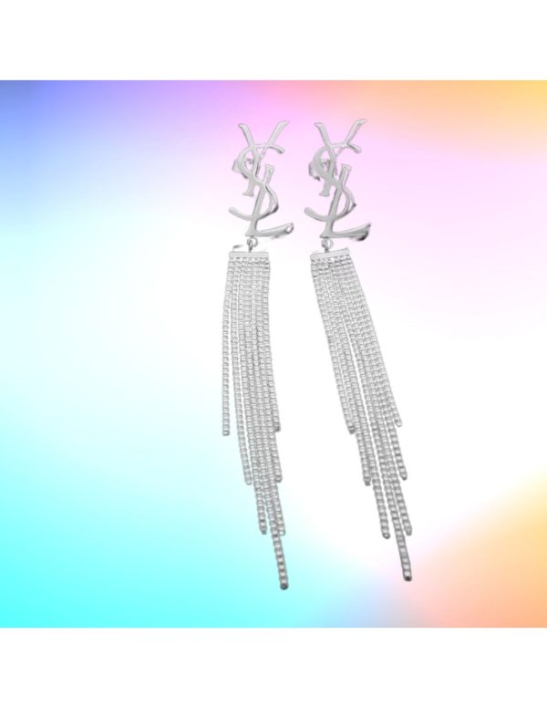 Pendientes largos estilo Yve Saint Laurent 1 Pendientes largos estilo Yve Saint Laurent