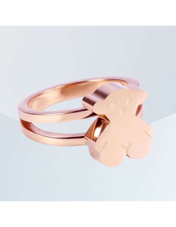 Anillo acero con osito estilo Tous
