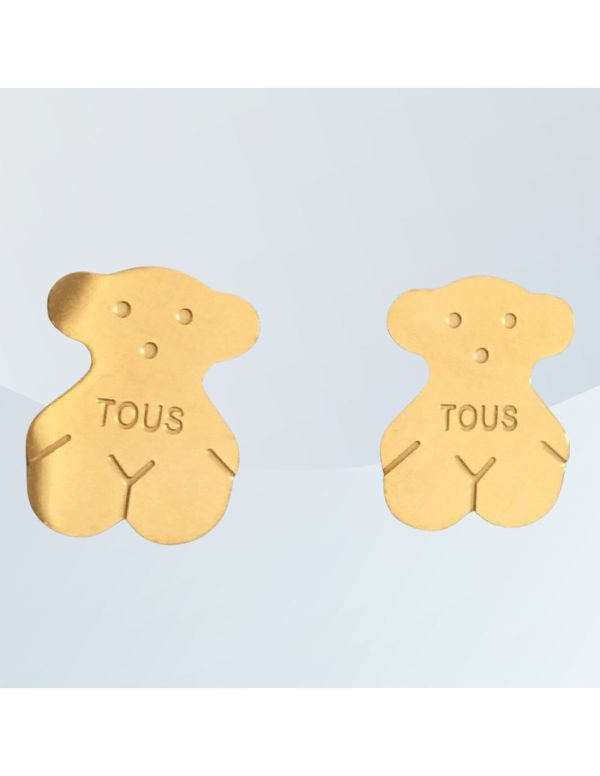 Pendientes pequeños acero osito estilo Tous 1 Pendientes pequeños acero osito estilo Tous