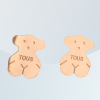 Pendientes pequeños acero osito estilo Tous 4 Pendientes pequeños acero osito estilo Tous