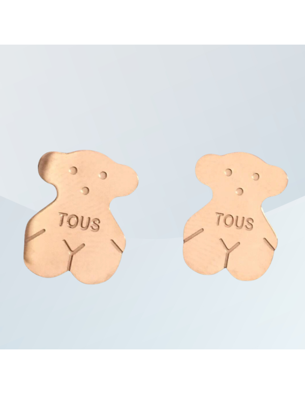 Pendientes pequeños acero osito estilo Tous