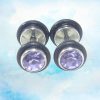 Pendientes acero mancuerna 9 Pendientes acero mancuerna