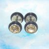 Pendientes acero mancuerna 7 Pendientes acero mancuerna