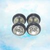 Pendientes acero mancuerna 4 Pendientes acero mancuerna