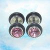 Pendientes acero mancuerna 8 Pendientes acero mancuerna