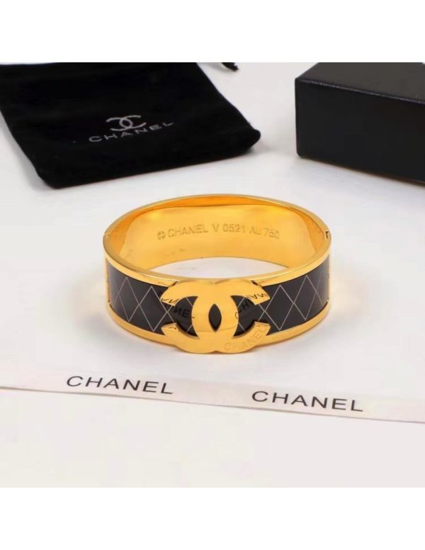 Pulsera negra Oro estilo Chanel