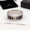 Pulsera negra estilo Chanel 2 Pulsera negra plateada estilo Chanel