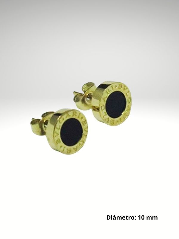 Pendientes Botón Oro 10 mm Popular Minimalista