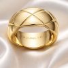Anillo Brillante Rombos Acero 316L Estilo Chanel 4 Anillo de rombos de 10mm estilo Chanel en acero quirúrgico 316L de Estilo Chanel.