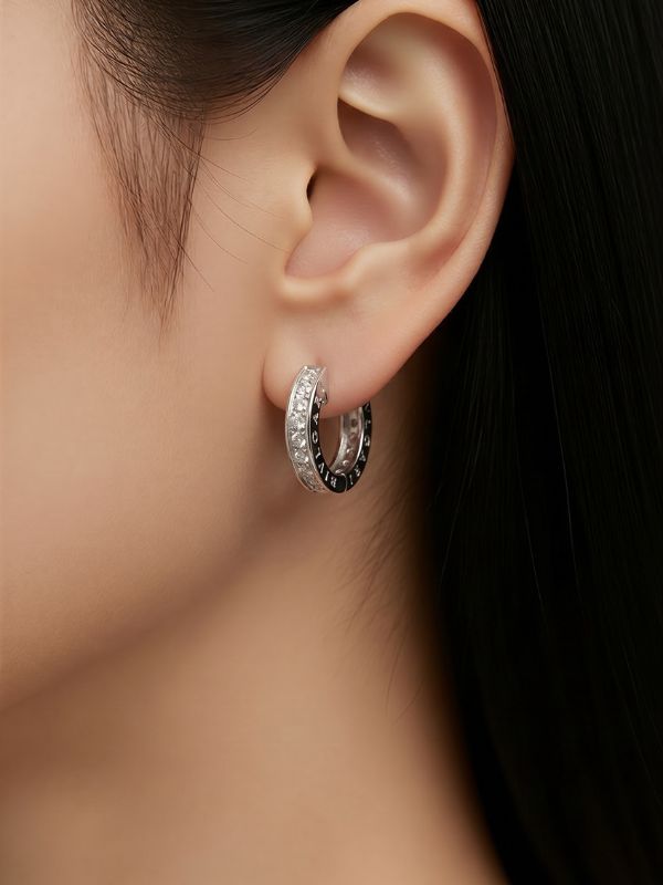 Pendientes Digno Acero 316L Aro Con Circonitas hover