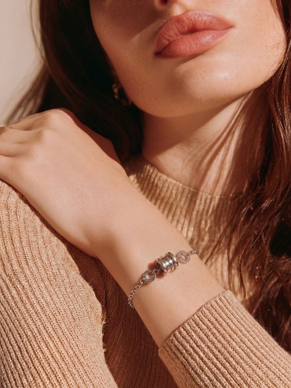Pulsera Confianza Acero 316L Con Cilindro hover