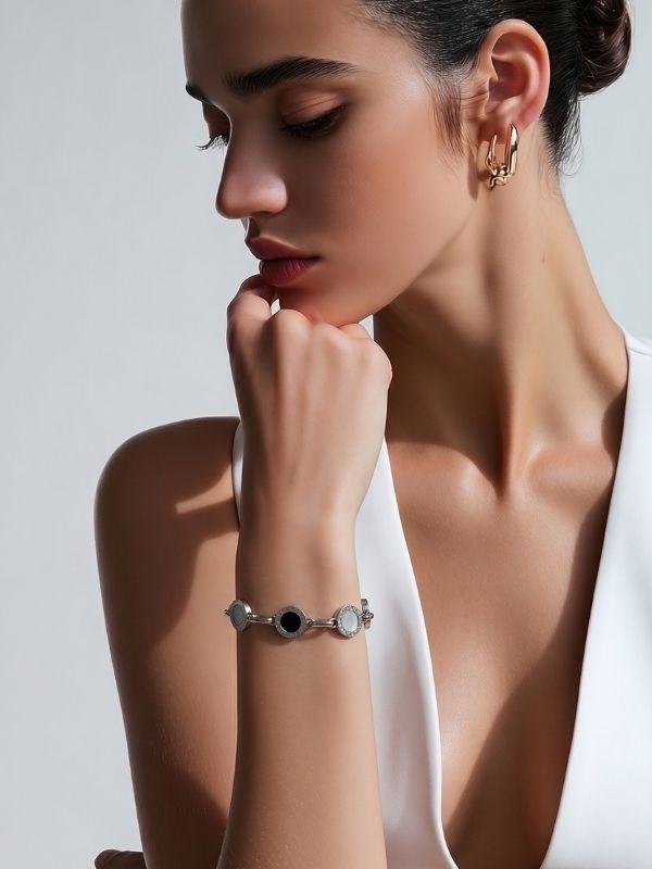 Pulsera Auténtico Acero 316L Medallas Color hover