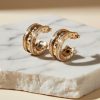 Pendientes Aro Abiertos Acero 316L | Fascinante 5 Pendientes aro abiertos acero 316L oro rosa diseño italiano