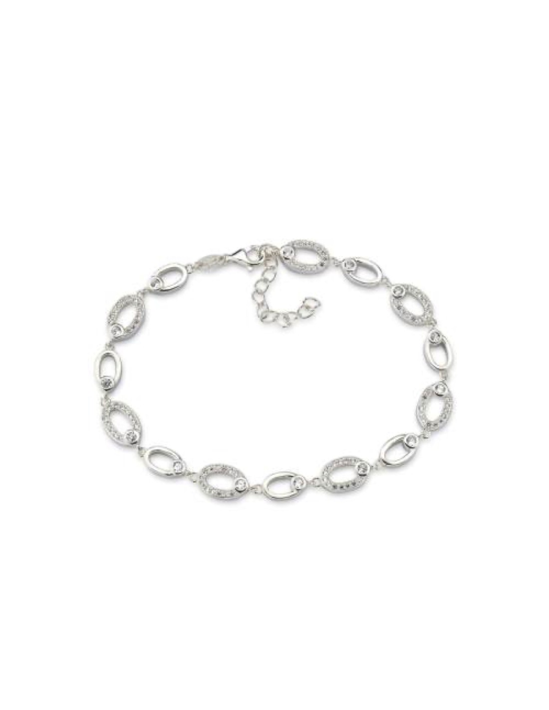 Pulsera de plata con circonitas