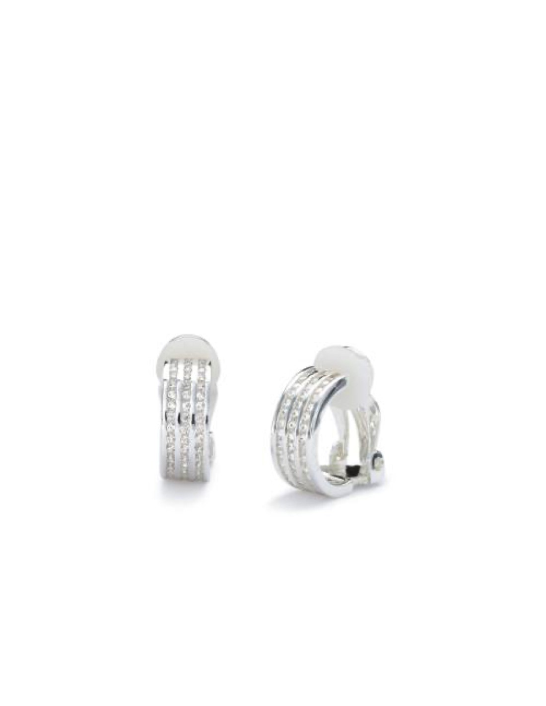 Pendientes plata aro circonitas