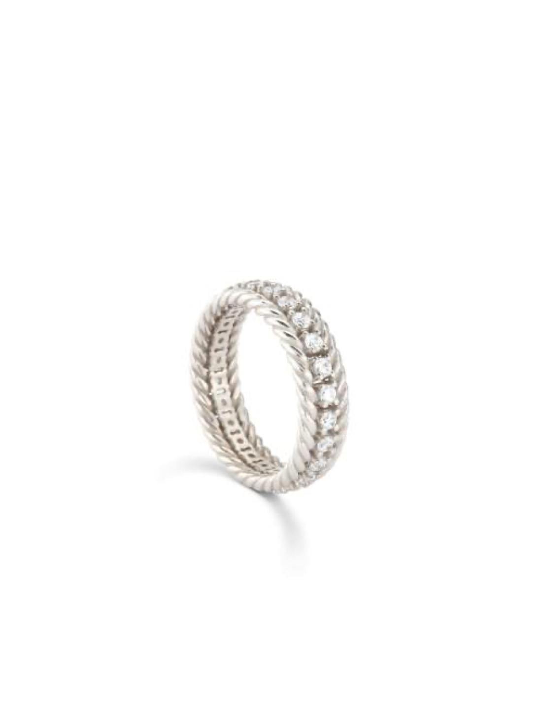 Anillo circonitas clavadas
