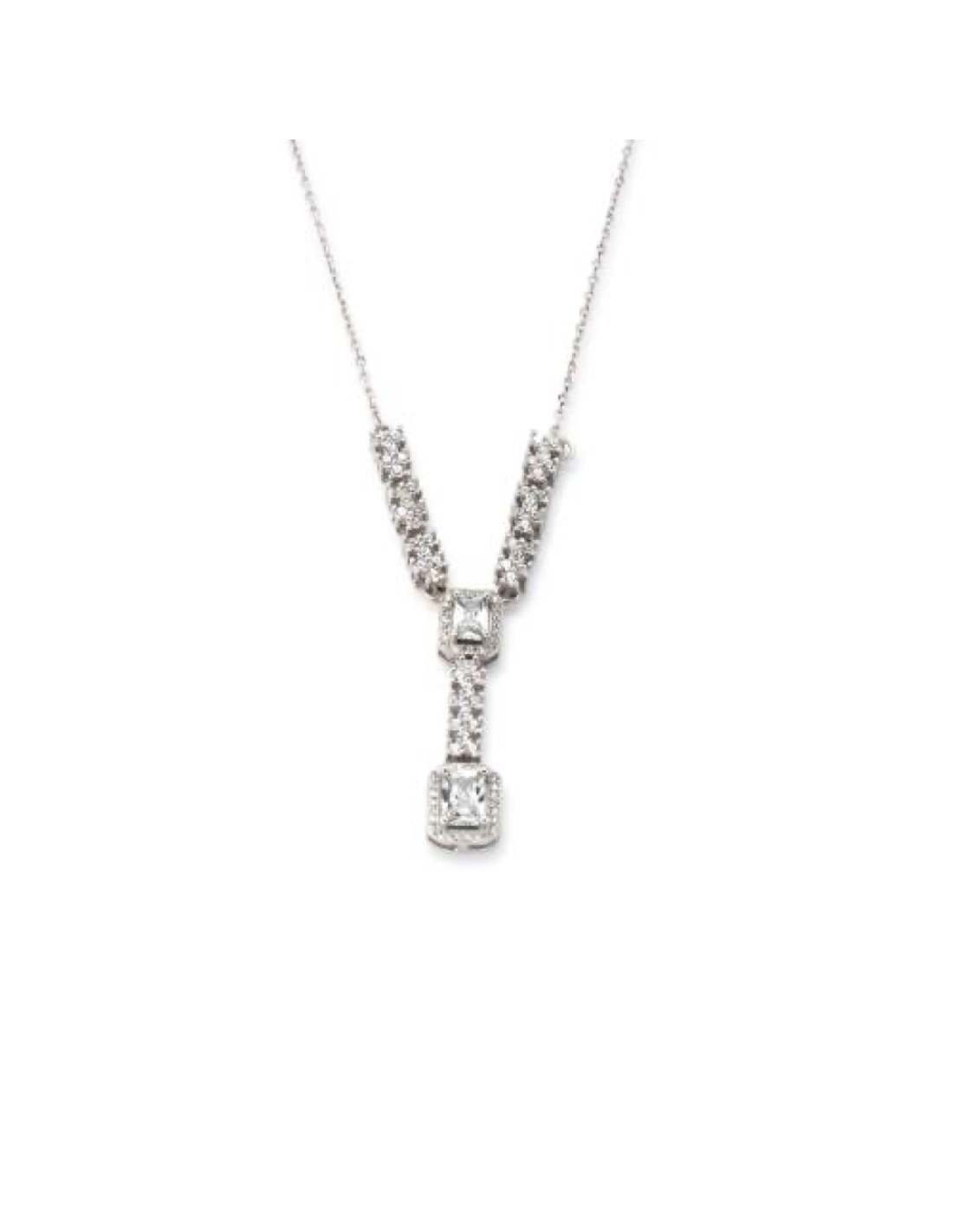Gargantilla Zirconia plata